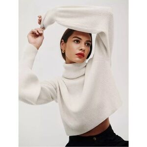 Reformation Luisa Cropped Cashmere Sweater